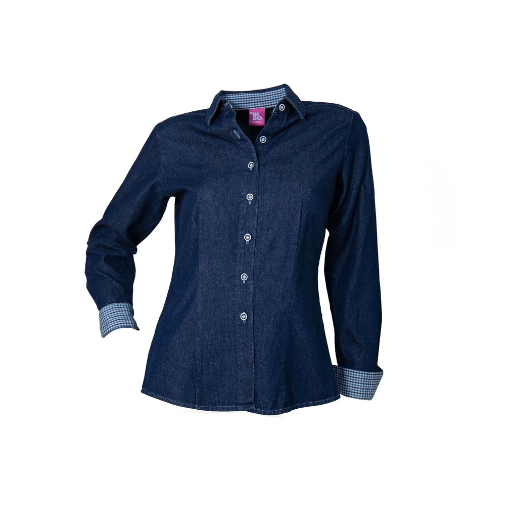 [T2652ASTOEECH] BLUSA MEZCLILLA ELITE MANGA LARGA (EXTRA EXTRA CHICA)