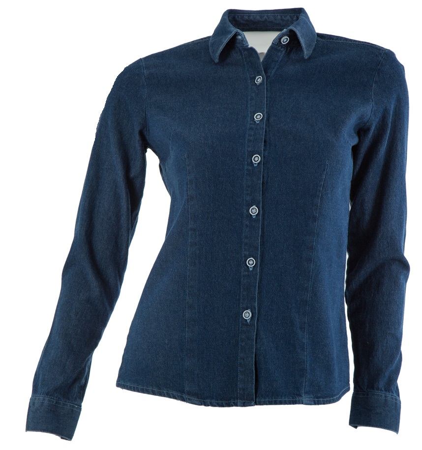 [T2042ASTOEECH] BLUSA MEZCLILLA MANGA LARGA (EXTRA EXTRA CHICA)