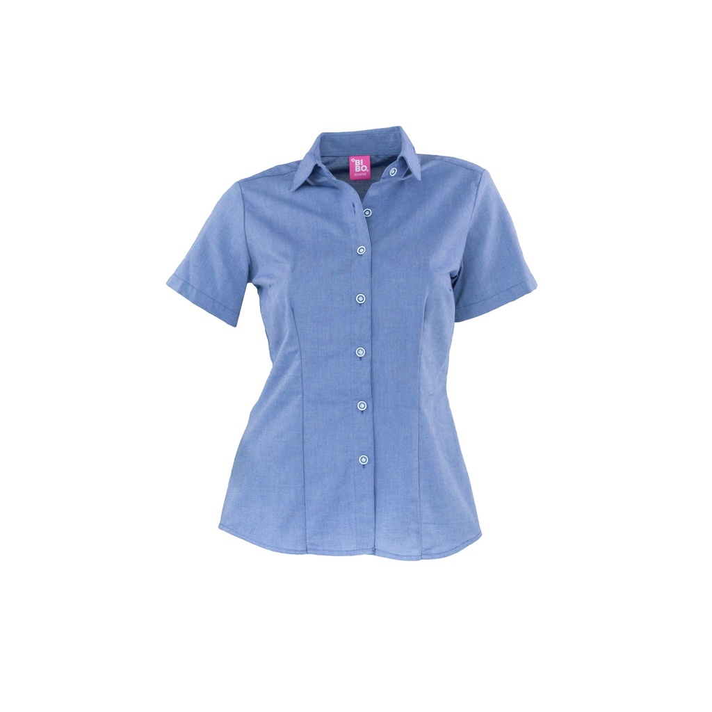 [T2051ABLAEECH] BLUSA OXFORD MANGA CORTA (EXTRA EXTRA CHICA, BLANCO)