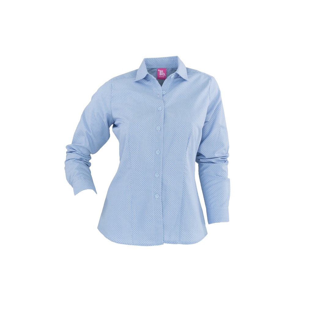 [T2142AAZUEECH] BLUSA TUNEZ MANGA LARGA (EXTRA EXTRA CHICA)
