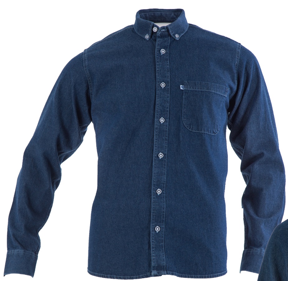 [T1042ASTOEECH] CAMISA MEZCLILLA MANGA LARGA (EXTRA EXTRA CHICA)