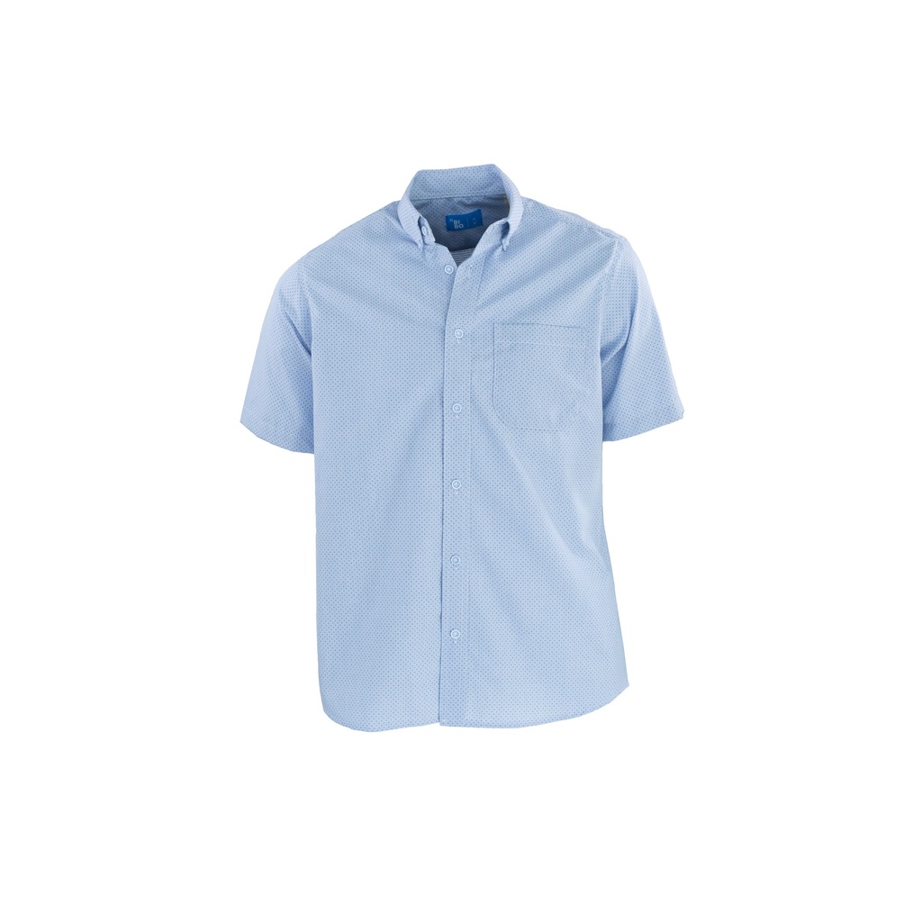 [T1141AAZUEECH] CAMISA TUNEZ MANGA CORTA (EXTRA EXTRA CHICA)